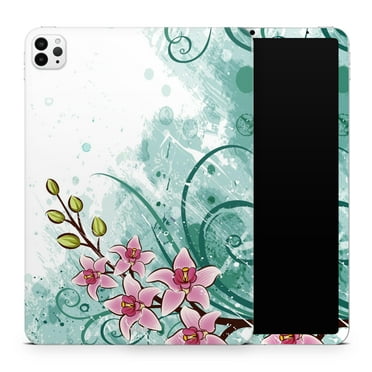 DesignSkinz Pink & Green Watercolor Floral Full-Body Skin Decal Wrap Cover for iPad (A1219/A1337)