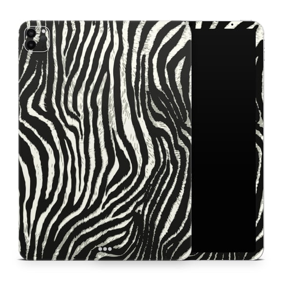 DesignSkinz Real Vector Zebra Print Full-Body Skin Decal Wrap Cover for iPad Pro 11” 3rd/4th Gen (A2377/A2459/A2759/A2435)