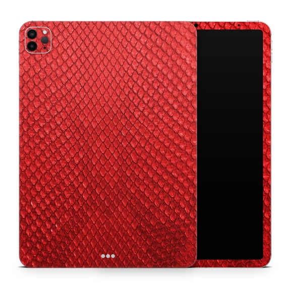DesignSkinz Red Snake Skin Pattern V3 Full-Body Skin Decal Wrap Cover for iPad 6th Gen 9.7”(A1893/A1954)