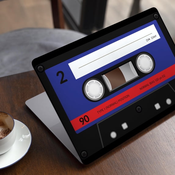 DesignSkinz Retro Cassette Tape V2 Full-Body Skin Decal Wrap Cover for MacBook Pro 13" with Touch Bar (A1706/A1989/A2159)