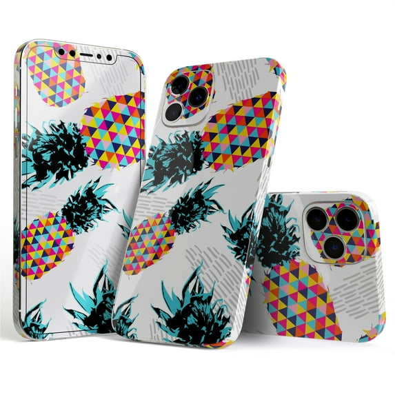 DesignSkinz Retro Summer Pineapple v3 Full-Body Skin Decal Wrap Cover for iPhone 16 Pro Max