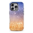 thumbnail image 1 of DesignSkinz Scratch-Resistant Hard Slim Case Compatible with iPhone 11 Pro (Compatible with MagSafe) - Blue and Orange Scratched Surface with Glowing Gold, 1 of 9