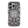 thumbnail image 1 of DesignSkinz Scratch-Resistant Hard Slim Case Compatible with iPhone 12 Mini (Compatible with MagSafe) - Mirrored Coral and Colored Vector Aztec Pattern, 1 of 9