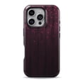 thumbnail image 1 of DesignSkinz Scratch-Resistant Hard Slim Case Compatible with iPhone 15 Plus (Compatible with MagSafe) - Falling Micro Hearts Over Burgundy Planks of Wood, 1 of 9