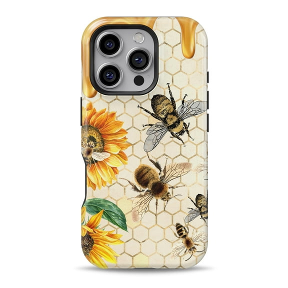 DesignSkinz Scratch-Resistant Hard Slim Case Compatible with iPhone 11 (Compatible with MagSafe) - Bee Happy V1