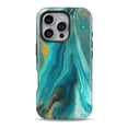 thumbnail image 1 of DesignSkinz Scratch-Resistant Hard Slim Case Compatible with iPhone 11 (Compatible with MagSafe) - Blue & Gold Marble, 1 of 1