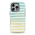 thumbnail image 1 of DesignSkinz Scratch-Resistant Hard Slim Case Compatible with iPhone 11 (Compatible with MagSafe) - Green WaterColor Ombre Stripes, 1 of 9