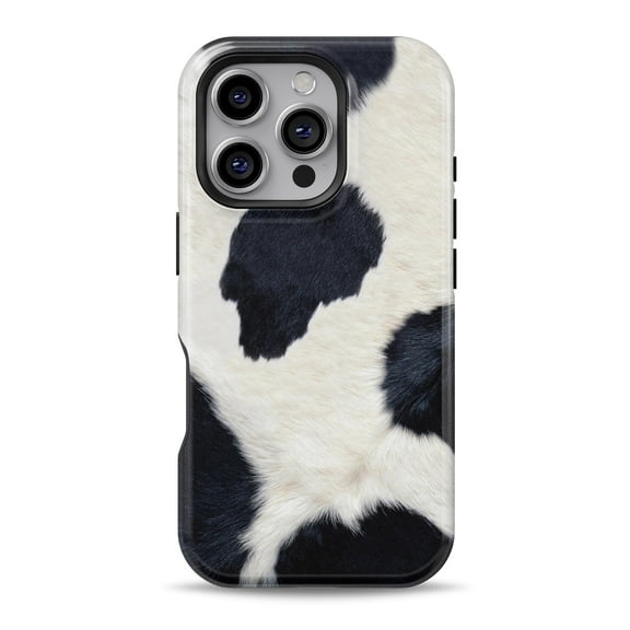 DesignSkinz Scratch-Resistant Hard Slim Case Compatible with iPhone 11 (Compatible with MagSafe) - Realistic Cow Spot Print