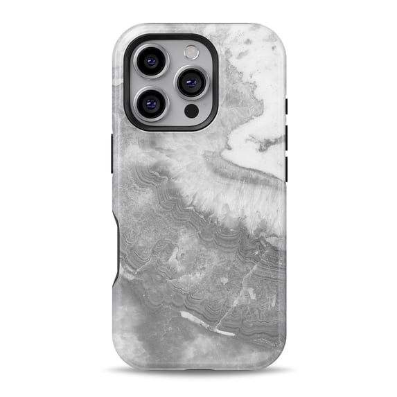 DesignSkinz Scratch-Resistant Hard Slim Case Compatible with iPhone 11 Pro Max (Compatible with MagSafe) - Gray Slate Marble V26