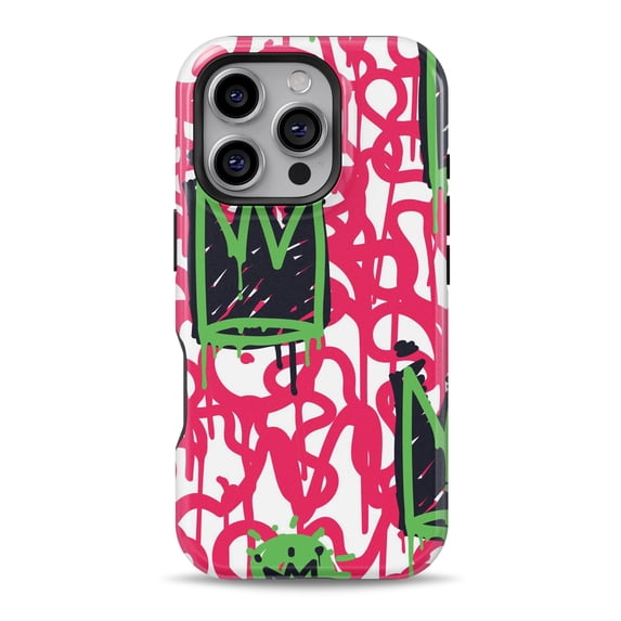 DesignSkinz Scratch-Resistant Hard Slim Case Compatible with iPhone 11 Pro Max (Compatible with MagSafe) - Modern Graffiti Crown V1