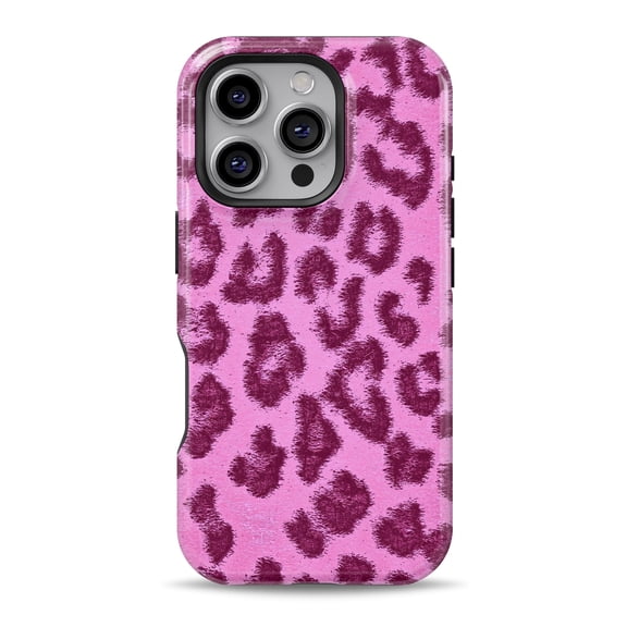 DesignSkinz Scratch-Resistant Hard Slim Case Compatible with iPhone 11 Pro Max (Compatible with MagSafe) - Neon Pink Cheetah Animal Print