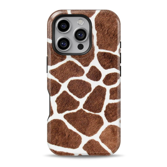DesignSkinz Scratch-Resistant Hard Slim Case Compatible with iPhone 11 Pro Max (Compatible with MagSafe) - Real Giraffe Animal Print