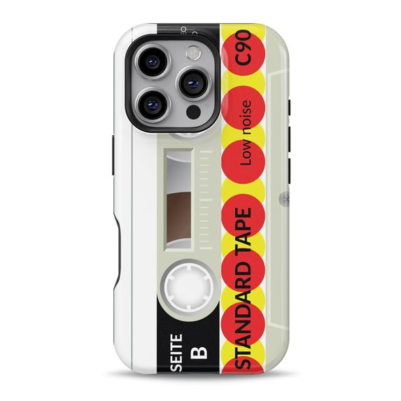 DesignSkinz Scratch-Resistant Hard Slim Case Compatible with iPhone 11 Pro Max (Compatible with MagSafe) - Retro Cassette Tape V6