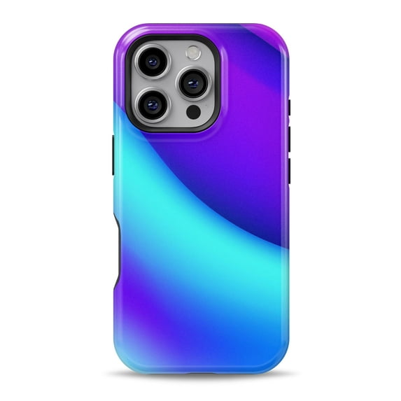 DesignSkinz Scratch-Resistant Hard Slim Case Compatible with iPhone 12 Pro Max (Compatible with MagSafe) - Abstract Neon Wave V10