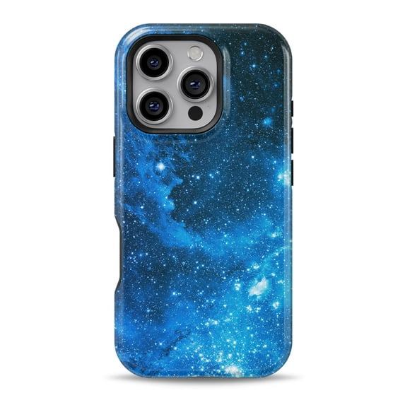 DesignSkinz Scratch-Resistant Hard Slim Case Compatible with iPhone 13 (Compatible with MagSafe) - Blue Hue Nebula