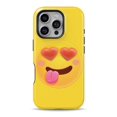 thumbnail image 1 of DesignSkinz Scratch-Resistant Hard Slim Case Compatible with iPhone 13 (Compatible with MagSafe) - Heart Eyes V2 Friendly Emoticons, 1 of 9