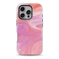thumbnail image 1 of DesignSkinz Scratch-Resistant Hard Slim Case Compatible with iPhone 13 (Compatible with MagSafe) - Marbleized Pink Paradise V2, 1 of 9
