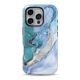 thumbnail image 1 of DesignSkinz Scratch-Resistant Hard Slim Case Compatible with iPhone 13 Pro (Compatible with MagSafe) - Aqua Foiled Marble Mix V1, 1 of 9