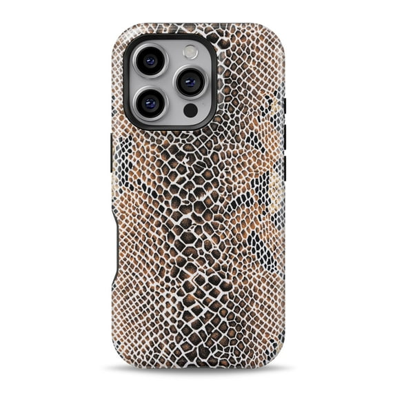 DesignSkinz Scratch-Resistant Hard Slim Case Compatible with iPhone 13 Pro (Compatible with MagSafe) - Snake Skin Pattern V2