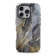 thumbnail image 1 of DesignSkinz Scratch-Resistant Hard Slim Case Compatible with iPhone 13 Pro Max (Compatible with MagSafe) - Luxury Marble Abstract Gold and Grays V4, 1 of 9