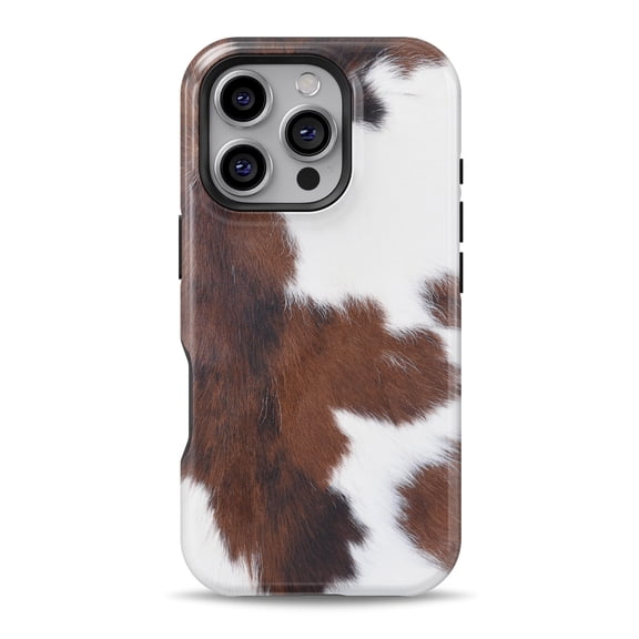 DesignSkinz Scratch-Resistant Hard Slim Case Compatible with iPhone 14 (Compatible with MagSafe) - Modern Cowhide Chic V2