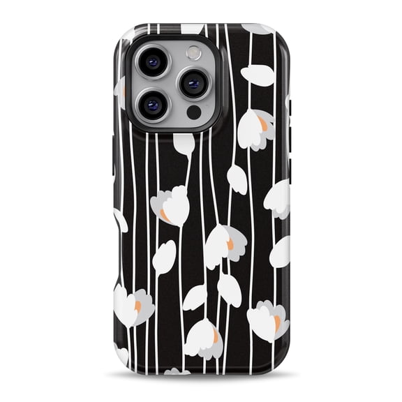 DesignSkinz Scratch-Resistant Hard Slim Case Compatible with iPhone 14 (Compatible with MagSafe) - White Vine Flowers