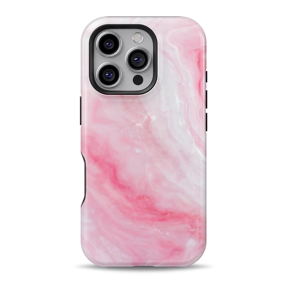DesignSkinz Scratch-Resistant Hard Slim Case Compatible with iPhone 14 Plus (Compatible with MagSafe) - Marbleized Pink Paradise V6