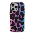 thumbnail image 1 of DesignSkinz Scratch-Resistant Hard Slim Case Compatible with iPhone 15 (Compatible with MagSafe) - Neon Leopard Pattern, 1 of 1