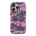 thumbnail image 1 of DesignSkinz Scratch-Resistant Hard Slim Case Compatible with iPhone 15 Pro (Compatible with MagSafe) - Pink V3 and Gray Digital Camouflage, 1 of 9