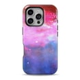 thumbnail image 1 of DesignSkinz Scratch-Resistant Hard Slim Case Compatible with iPhone 15 Pro (Compatible with MagSafe) - Vivid Pink and Blue Space, 1 of 9