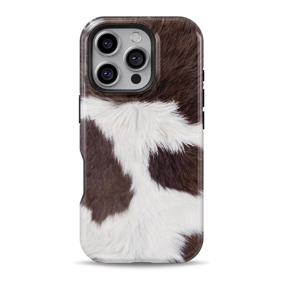 DesignSkinz Scratch-Resistant Hard Slim Case Compatible with iPhone 16 (Compatible with MagSafe) - Modern Cowhide Chic V8