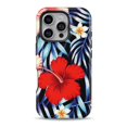 thumbnail image 1 of DesignSkinz Scratch-Resistant Hard Slim Case Compatible with iPhone 16 Pro (Compatible with MagSafe) - Vivid Tropical Red Floral v1, 1 of 9