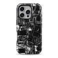 thumbnail image 1 of DesignSkinz Scratch-Resistant Hard Slim Case Compatible with iPhone 16 Pro Max (Compatible with MagSafe) - Abstract Black & White Radio Speakers, 1 of 9