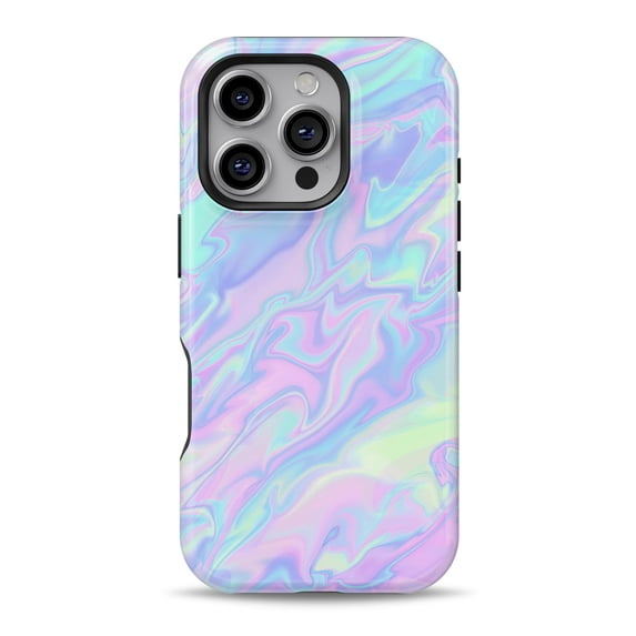 DesignSkinz Scratch-Resistant Hard Slim Case Compatible with iPhone 16 Pro Max (Compatible with MagSafe) - Iridescent Dahlia v1