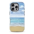 thumbnail image 1 of DesignSkinz Scratch-Resistant Hard Slim Case Compatible with iPhone SE Gen 2/3 (Compatible with MagSafe) - Calm Blue Sky and Sea Shore, 1 of 9
