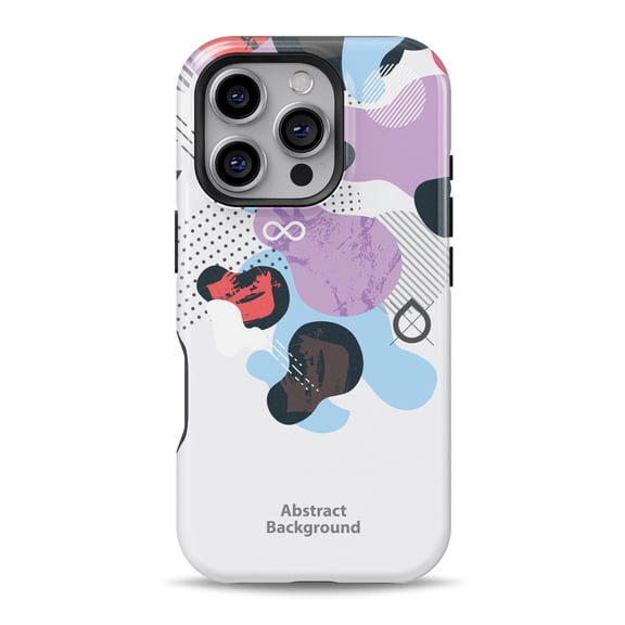 DesignSkinz Scratch-Resistant Hard Slim Case Compatible with iPhone SE Gen 2/3 (Compatible with MagSafe) - Geometric Modern Camouflage V1