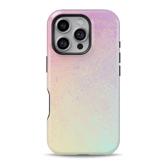 DesignSkinz Scratch-Resistant Hard Slim Case Compatible with iPhone SE Gen 2/3 (Compatible with MagSafe) - Holographic Pastel V1