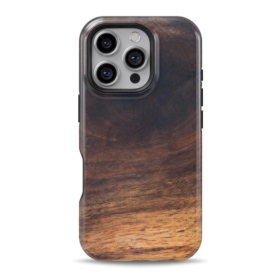 DesignSkinz Scratch-Resistant Hard Slim Case Compatible with iPhone SE Gen 2/3 (Compatible with MagSafe) - Knotted Rich Wood Plank