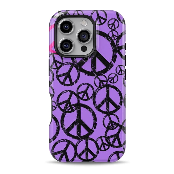 DesignSkinz Scratch-Resistant Hard Slim Case Compatible with iPhone SE Gen 2/3 (Compatible with MagSafe) - Peace Collage