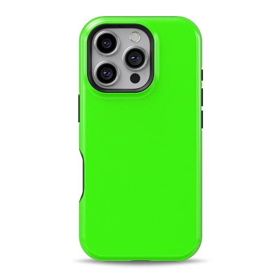 DesignSkinz Scratch-Resistant Hard Slim Case Compatible with iPhone SE Gen 2/3 (Compatible with MagSafe) - Solid Lime Green V2