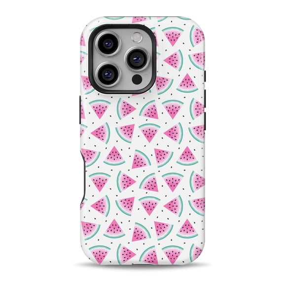 DesignSkinz Scratch-Resistant Hard Slim Case Compatible with iPhone SE Gen 2/3 (Compatible with MagSafe) - The All Over Watermelon Slice Pattern