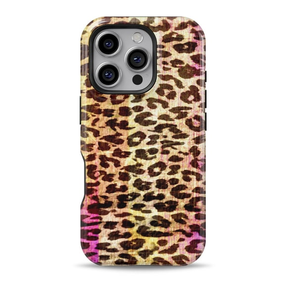 DesignSkinz Scratch-Resistant Hard Slim Case Compatible with iPhone SE Gen 2/3 (Compatible with MagSafe) - Vibrant Striped Cheetah Animal Print