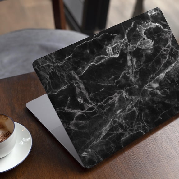 DesignSkinz Smooth Black Marble Full-Body Skin Decal Wrap Cover for MacBook Air 13" M2/M3 (A2681/A3113)
