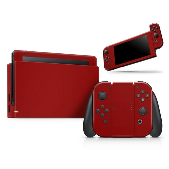 DesignSkinz Solid Dark Red Full-Body Skin Decal Wrap Cover for Nintendo Switch