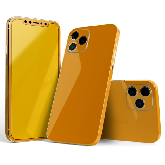 DesignSkinz Solid Orange Full-Body Skin Decal Wrap Cover for iPhone 13 Pro