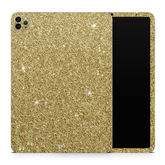 DesignSkinz Sparkling Gold Ultra Metallic Glitter Full-Body Skin Decal Wrap Cover for iPad Mini 5 (A2133/A2124)
