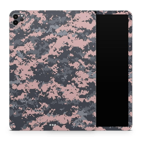 DesignSkinz Subtle Pink and Gray Digital Camouflage Full-Body Skin Decal Wrap Cover for iPad Pro 12.9” 5th/6th Gen (A2641/A2378)