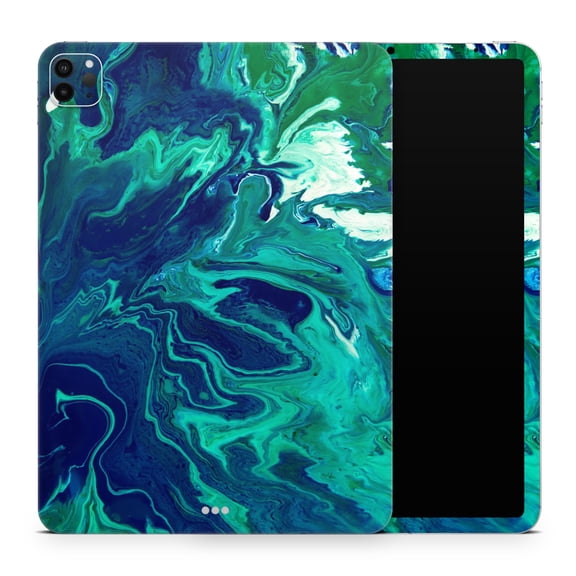 DesignSkinz Teal Oil Mixture Full-Body Skin Decal Wrap Cover for iPad Mini 6 (A2568)