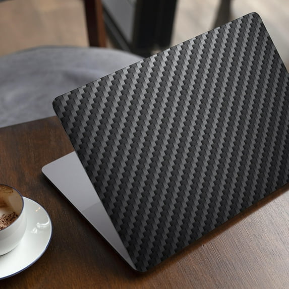 DesignSkinz Textured Black Carbon Fiber Full-Body Skin Decal Wrap Cover for MacBook Air 13” 2020 (A2179)