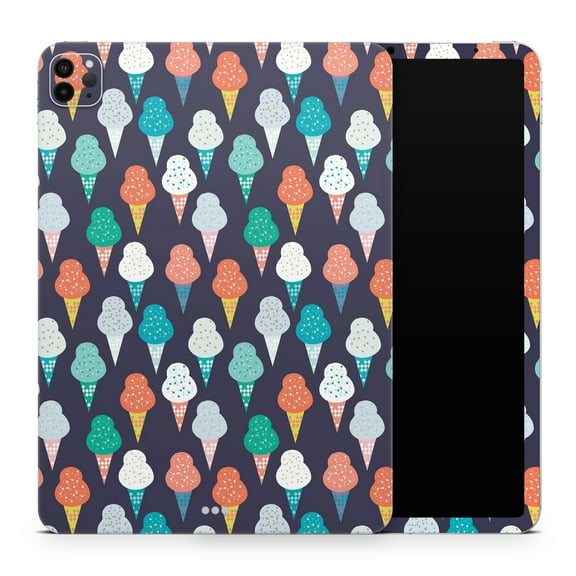 DesignSkinz The All Over Teal and Green Ice Cream Cones Full-Body Skin Decal Wrap Cover for iPad (A1219/A1337)